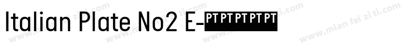 Italian Plate No2 E字体转换